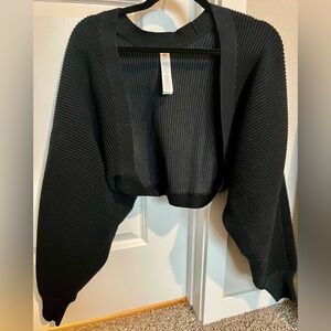 ALO Yoga Black Ribbed Bolero